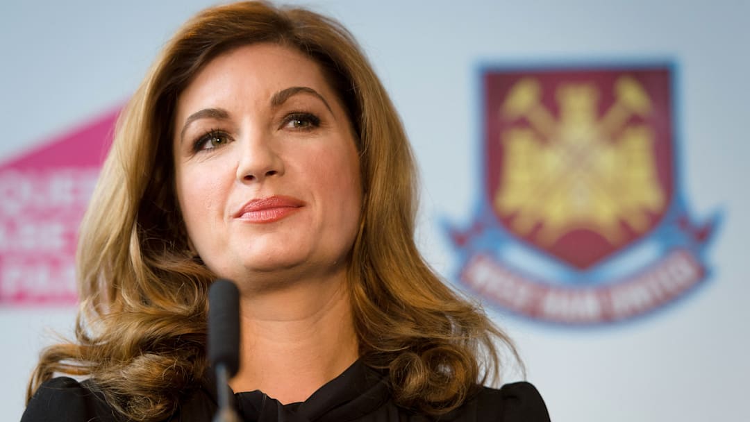 West Ham's Vice-Chair Karen Brady told supporters she has no plans to step down. 