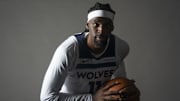 Sep 29, 2025; Minneapolis, MN, USA; Minnesota Timberwolves center Naz Reid (11) poses for a photograph as part of media day at Target Center. Mandatory Credit: Bruce Kluckhohn-Imagn Images