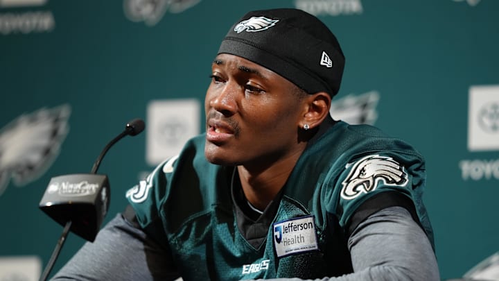 DeVonta Smith was among the Eagles that brushed off comparisons between the 2025 and 2023 squads. DeVonta Smith was among the Eagles that brushed off comparisons between the 2025 and 2023 squads.