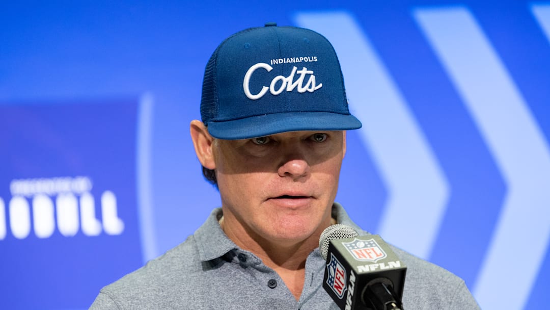 Colts general manager Chris Ballard at the NFL Combine