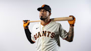 Scottsdale, AZ, USA; San Francisco Giants catcher Ricardo Genoves poses for a portrait during photo day at Scottsdale Stadium.