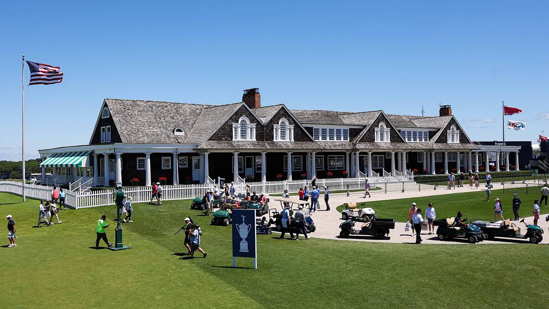 The famed clubhouse at Shinnecock Hills Golf Club. 