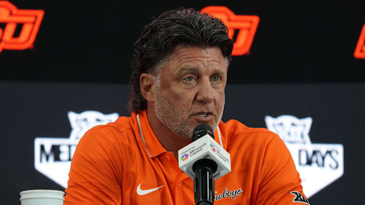 Oklahoma State head coach Mike Gundy is fully embracing everything that has come with the NIL era. Oklahoma State head coach Mike Gundy is fully embracing everything that has come with the NIL era.