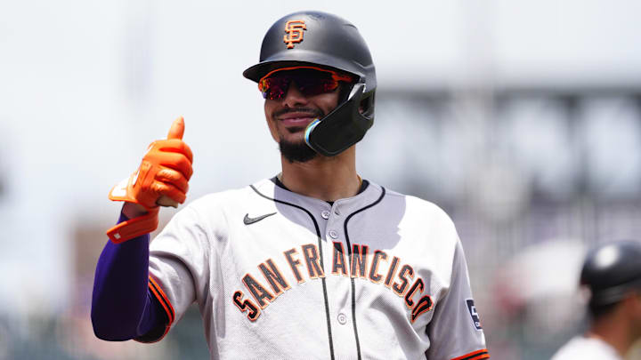 Jun 12, 2025; Denver, Colorado, USA; San Francisco Giants shortstop Willy Adames (2) during the first inning against the Colorado Rockies at Coors Field. Jun 12, 2025; Denver, Colorado, USA; San Francisco Giants shortstop Willy Adames (2) during the first inning against the Colorado Rockies at Coors Field.