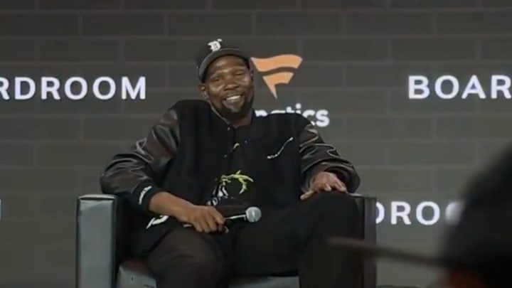 Kevin Durant found out he was traded while being on stage at the Fanatics Fest in NYC. Kevin Durant found out he was traded while being on stage at the Fanatics Fest in NYC.