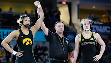 Iowa’s Kennedy Blades defeated McKendree's Kaylynn Albrecht to win the 160-pound National Collegiate Women’s Wrestling Championship Saturday, March 8, 2025 at Xtream Arena in Coralville, Iowa.