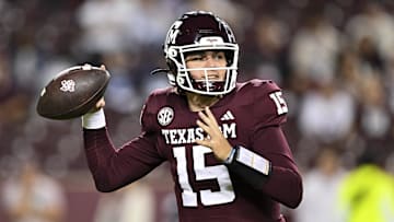 Houston Cougars quarterback Conner Weigman with the Texas A&M Aggies.