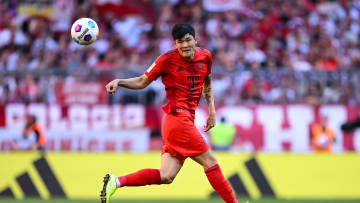 FC Bayern München v VfL Wolfsburg - Bundesliga - Kim winning an aerial duel during last seasons Bundesliga clash with VfL Wolfsburg 