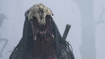 Dane DiLiegro as the Predator in 20th Century Studios' PREY, exclusively on Hulu. Photo by David Bukach. © 2022 20th Century Studios. All Rights Reserved.