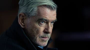 Pierce Brosnan as Conrad Harrigan in Mobland, episode 4, season 1. Photo Credit: Luke Varley/Paramount+