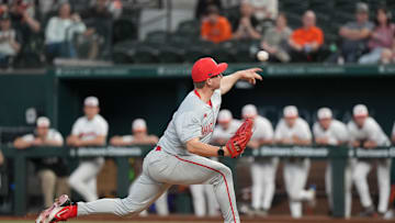 Mar 2, 2025; Arlington, TX, USA; Ohio State plays Oregon State during the Amegy Bank College Baseball Series presented by Kubota Weekend 3 at Globe Life Field. Mandatory Credit: Jim Cowsert-Imagn Images