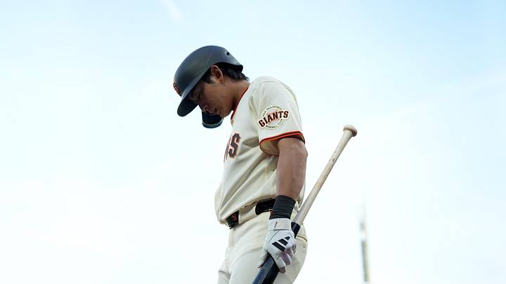 Mar 25, 2026; San Francisco, California, USA; San Francisco Giants outfielder Jung Hoo Lee (51) walks towards the dugout against the the New York Yankees in the sixth inning at Oracle Park. Mandatory Credit: Cary Edmondson-Imagn Images