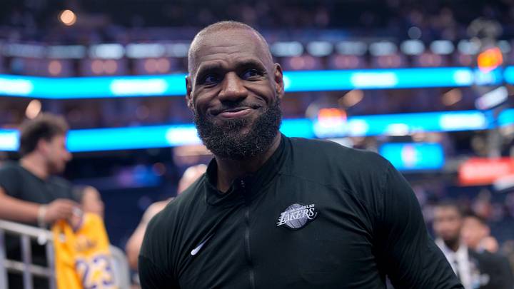 Apr 9, 2026; San Francisco, California, USA; Los Angeles Lakers forward LeBron James (23) walks off the court after the game against the Golden State Warriors at the Chase Center. Mandatory Credit: Cary Edmondson-Imagn Images
