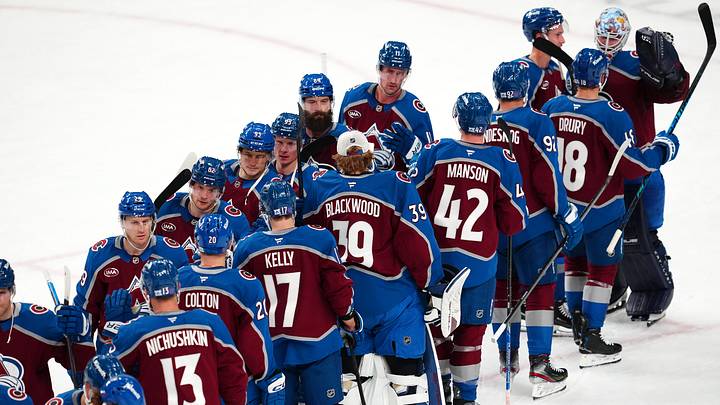 Colorado Avalanche players  Credit: Stephen R. Sylvanie-Imagn Images