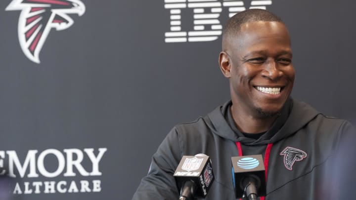 Led by head coach Raheem Morris, the Atlanta Falcons practiced Friday inside Mercedes-Benz Stadium.