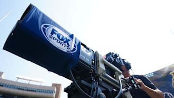 Sep 6, 2025; Boulder, Colorado, USA; General view of a Fox Sports camera station before a game between the Delaware Fightin Blue Hens against the Colorado Buffaloes at Folsom Field. Mandatory Credit: Ron Chenoy-Imagn Images