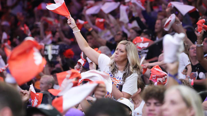 Fans cheer on the Phoenix Mercury as they play the Minnesota Lynx in their WNBA semifinal playoff game at PHX Arena on Sept. 28, 2025.