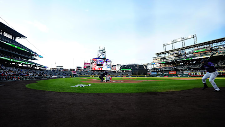 May 4, 2022; Denver, Colorado, USA; General wide view during the first inning between Washington Nationals against the Colorado Rockies at Coors Field.