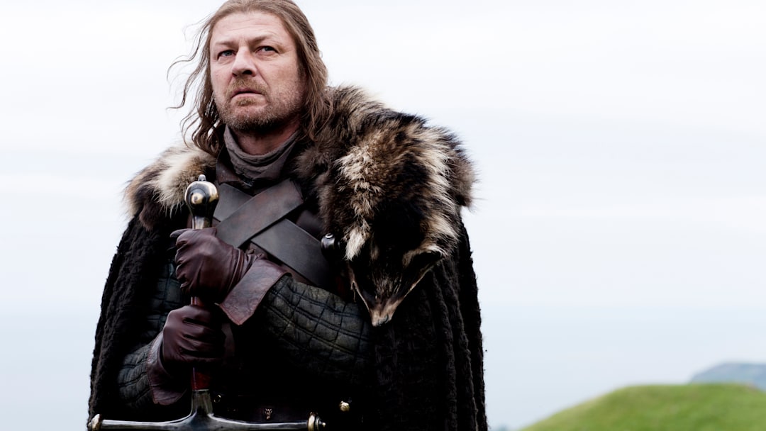 Sean Bean (Ned Stark) in Game of Thrones season 1 Episode 1, "Winter Is Coming"