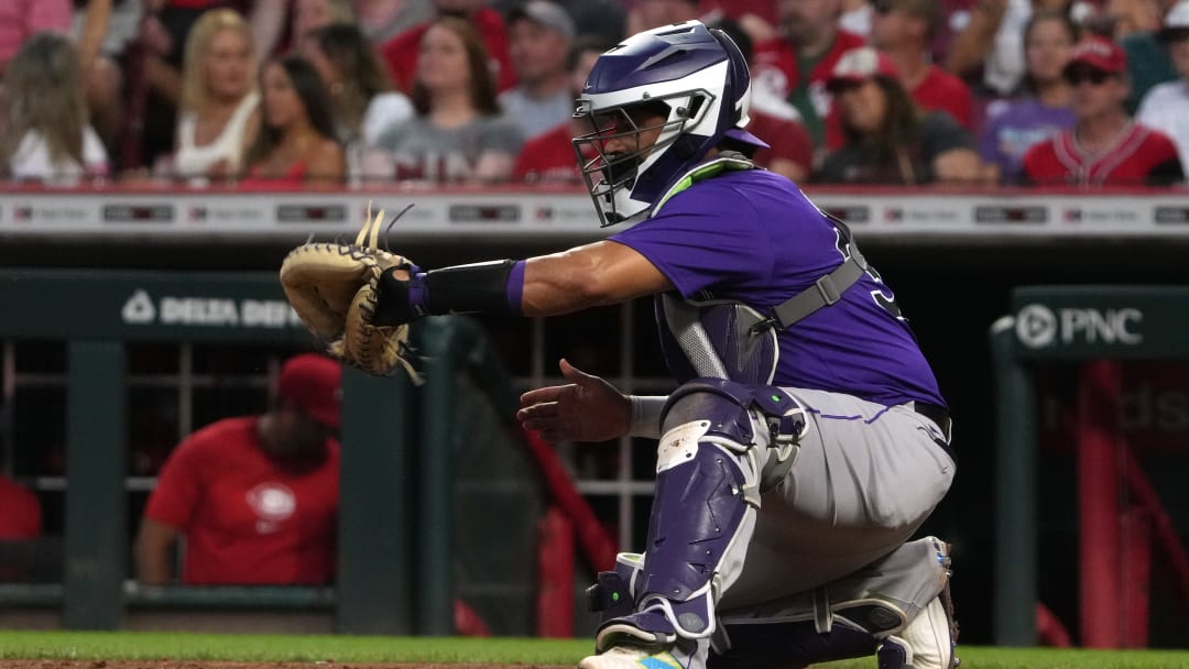 Colorado Rockies catcher Elias Díaz