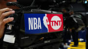 May 19, 2024; Denver, Colorado, USA; Detailed view of a TNT court broadcast camera before game seven between the Minnesota Timberwolves against the Denver Nuggets in the second round for the 2024 NBA playoffs at Ball Arena. Mandatory Credit: Ron Chenoy-USA TODAY Sports