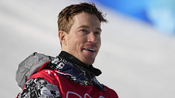 Shaun White (USA) during the snowboard-mens halfpipe final of the Beijing 2022 Olympic Winter Games at Genting Snow Park. 