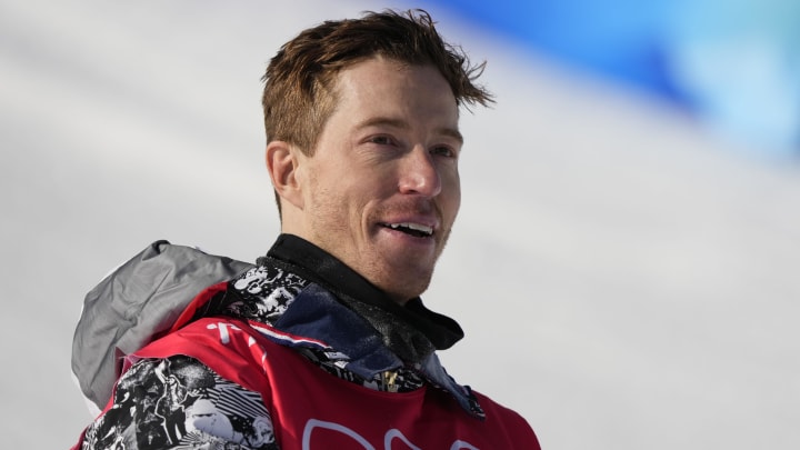 Shaun White (USA) during the snowboard-mens halfpipe final of the Beijing 2022 Olympic Winter Games at Genting Snow Park. 