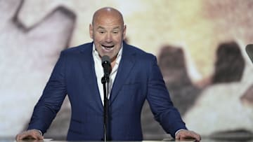 Dana White, CEO of Ultimate Fighting Championship, speaks during the final day of the Republican National Convention.