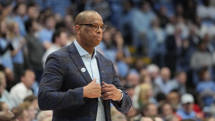 UNC basketball head coach Hubert Davis