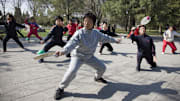 Tai Chi In Park Of Temple of Heaven, China