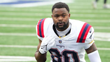 Nov 26, 2023; East Rutherford, New Jersey, USA; New England Patriots wide receiver Kayshon Boutte
