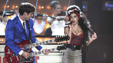 Amy Winehouse and Mark Ronson at the Brit wards