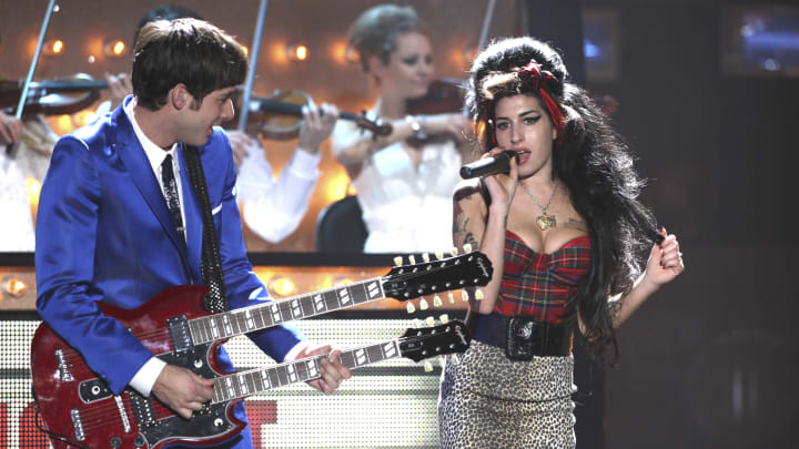 Amy Winehouse and Mark Ronson at the Brit wards