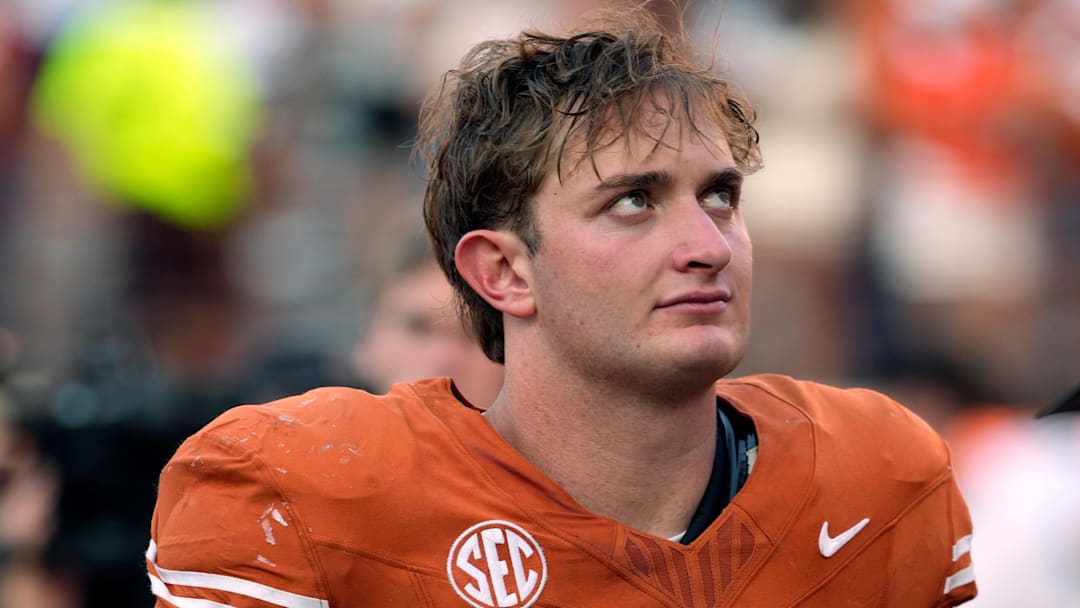 Sep 13, 2025; Austin, Texas, USA; Texas Longhorns tight end Jack Endries (88) walks off the field after a game against the Texas El Paso Miners at Darrell K Royal-Texas Memorial Stadium. Mandatory Credit: Scott Wachter-Imagn Images