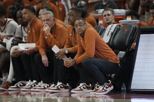 Texas Longhorns head coach Rodney Terry observes the second half against the Georgia Bulldogs at Moody Center.
