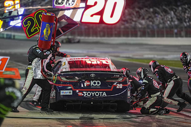 Bell drives the No. 20 Toyota for Joe Gibbs Racing, which he joined in 2021.