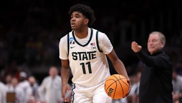 Mar 28, 2025; Atlanta, GA, USA; Michigan State Spartans guard Jase Richardson (11)