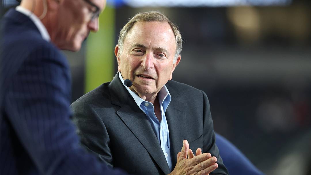 Nov 3, 2025; Arlington, Texas, USA; NHL commissioner Gary Bettman talks to media before the game between the Dallas Cowboys and the Arizona Cardinals at AT&T Stadium. Mandatory Credit: Kevin Jairaj-Imagn Images Nov 3, 2025; Arlington, Texas, USA; NHL commissioner Gary Bettman talks to media before the game between the Dallas Cowboys and the Arizona Cardinals at AT&T Stadium. Mandatory Credit: Kevin Jairaj-Imagn Images