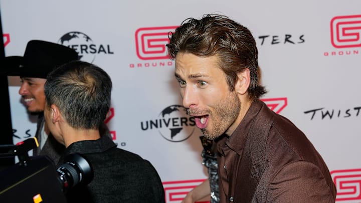 Glen Powell promoting 'Twisters.' Glen Powell promoting 'Twisters.'