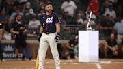 Seattle Mariners catcher Cal Raleigh (29) during the 2025 Home Run Derby at Truist Park on Tuesday.