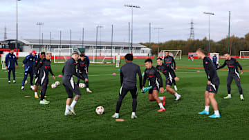 Manchester United Training Session And Press Conference - UEFA Europa League 2024/25 League Phase