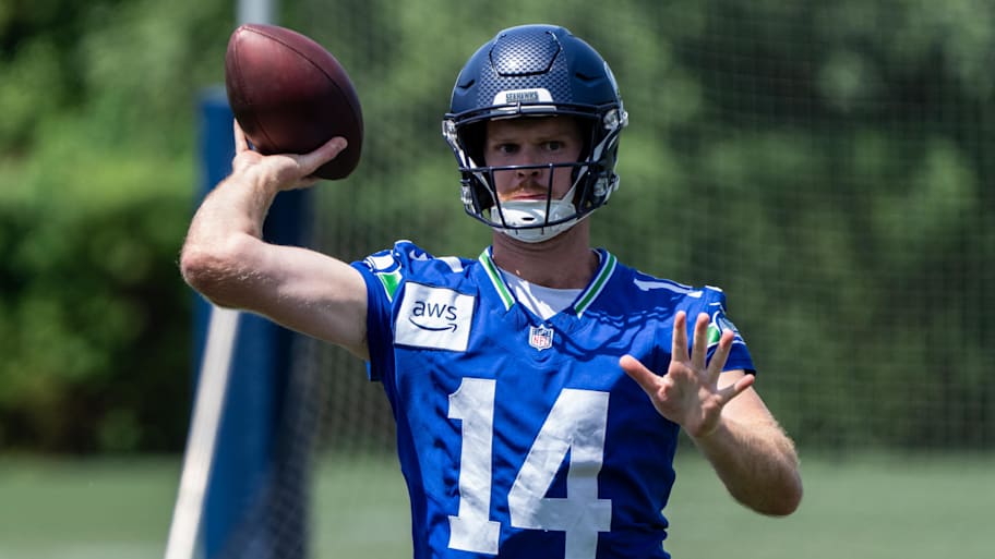 Sam Darnold signed a three-year deal with the Seahawks after leading the Vikings to 14 wins last season. | Stephen Brashear-Imagn Images