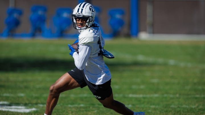 Wide receiver Jojo Phillips at 2024 BYU Spring camp