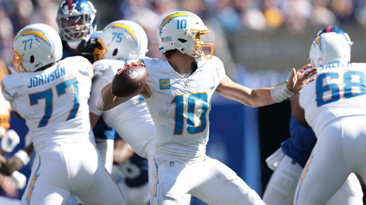 The Chargers are home favorites against the Commanders in Week 5. The Chargers are home favorites against the Commanders in Week 5.