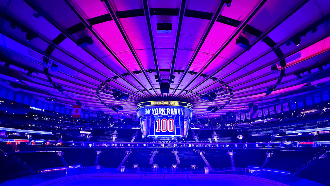 Apr 4, 2026; New York, New York, USA; A general view of the rink before a game between the New York Rangers and Detroit Red Wings at Madison Square Garden. Mandatory Credit: Danny Wild-Imagn Images Apr 4, 2026; New York, New York, USA; A general view of the rink before a game between the New York Rangers and Detroit Red Wings at Madison Square Garden. Mandatory Credit: Danny Wild-Imagn Images