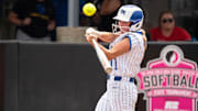 Van Meter's Mady Schnell bats during the 2025 Iowa high school state softball tournament at Harlan Rogers Sports Complex on July 22, 2025, in Fort Dodge.