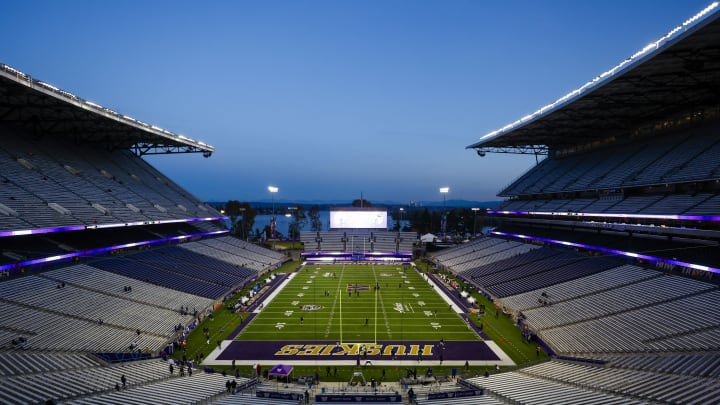 Nov 19, 2022; Seattle, Washington, USA; General view of Alaska Airlines Field at Husky Stadium before a game between the Washington Huskies and Colorado Buffaloes. Mandatory Credit: Joe Nicholson-USA TODAY Sports