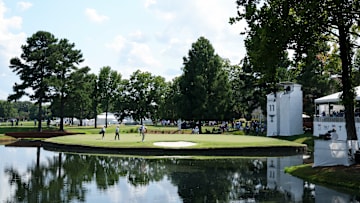 A view of the 11th green at TPC Southwind, home of the PGA Tour FedEx St. Jude Championship