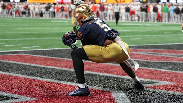 Notre Dame Fighting Irish wide receiver Beaux Collins  