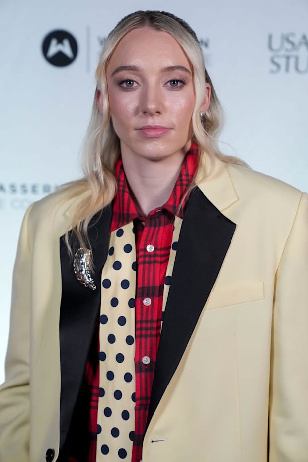 Dallas Wings guard Paige Bueckers arrives to The Collective's WNBA All-Star VIP party